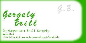 gergely brill business card
